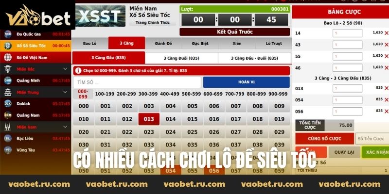 Có nhiều cách chơi lô đề siêu tốc