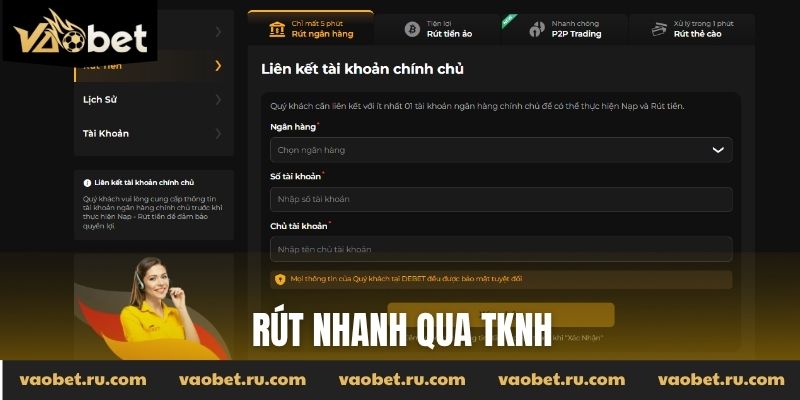 Rút nhanh qua TKNH