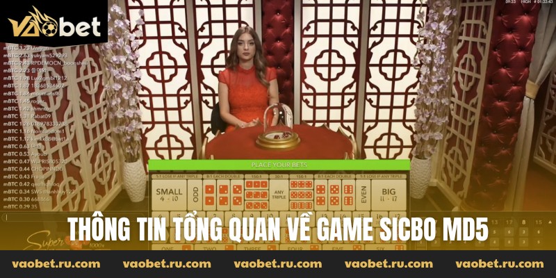 Thông tin tổng quan về game Sicbo MD5 Vaobet