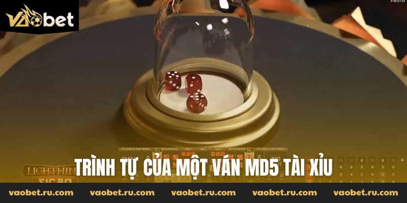 Trình tự của một ván MD5 Tài xỉu