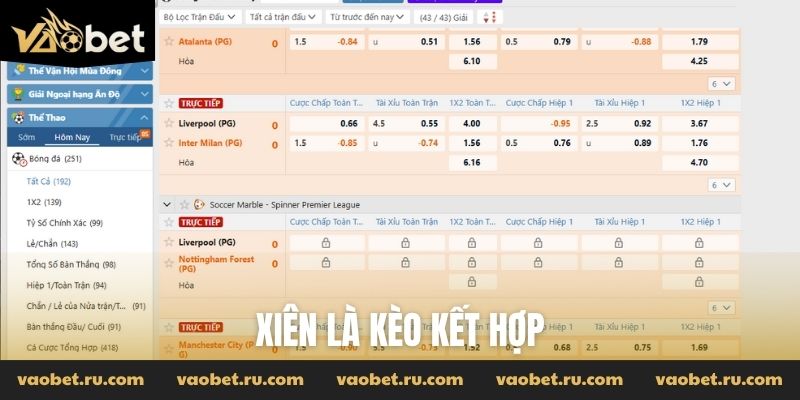Xiên là kèo kết hợp