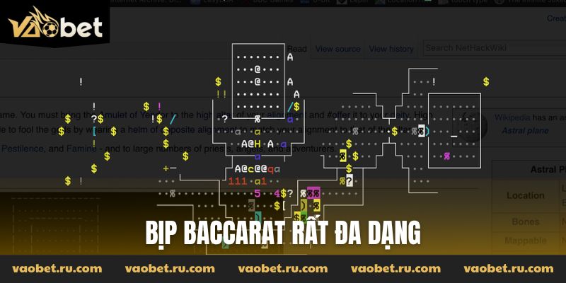 Bịp baccarat rất đa dạng