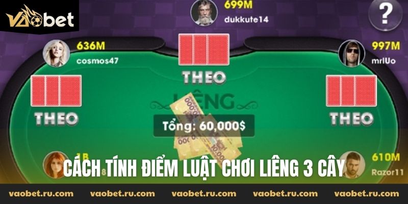 Cách tính điểm, xếp hạng mạnh yếu trong luật chơi Liêng 3 cây